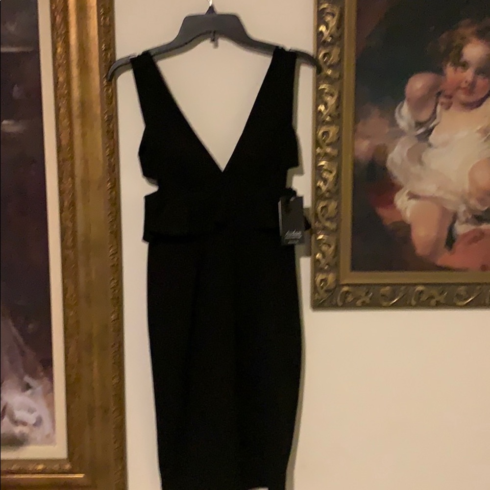 Aidan  AiDan MATTOX black dinner dress